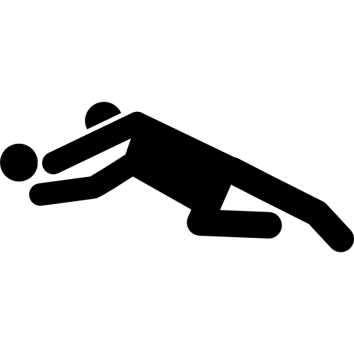 Football goalkeeper catching the ball